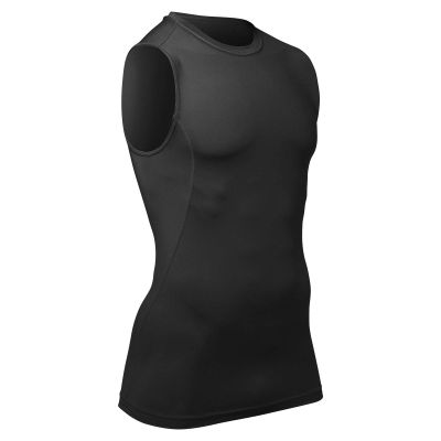 Champro Sleeveless Compression Shirt - Polyester/Spandex, Youth Small, Black