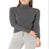Amazon Essentials Women's Long-Sleeve Turtleneck (Available in Plus Size), Charcoal Heather, Small view 1