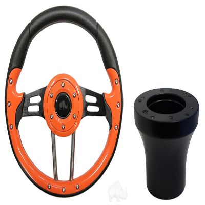 RHOX Club Car DS Aviator 4 Golf Cart Steering Wheel (Orange)