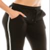 ALWAYS Women Drawstrings Jogger Sweatpants - Super Light Skinny Fit Premium Soft Stretch Pockets Track Pants Black US M (Tag L/XL) view 4