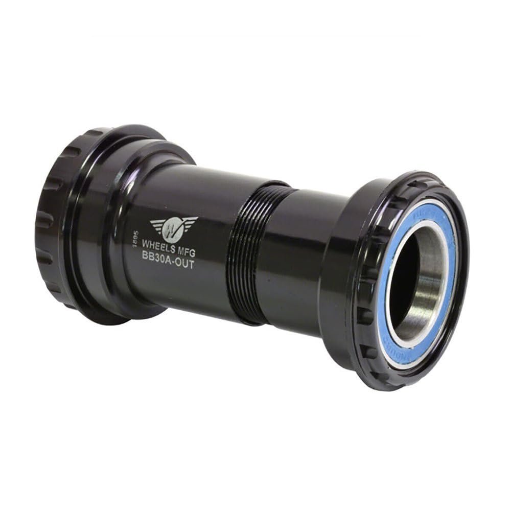 Wheels Manufacturing BB30A Frame to Hollowtech II Spindle Outboard Thread Together Bottom Bracket, Black