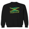 0052. Carribean Outfit Jamaica Jamaican National Country Flag Men's Crewneck Sweatshirt (Black Small) view 1