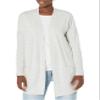 Amazon Essentials Women's Relaxed-Fit Ultra-Lightweight Open-Front Cardigan, Grey Heather Stripe, XX-Large view 1