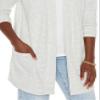 Amazon Essentials Women's Relaxed-Fit Ultra-Lightweight Open-Front Cardigan, Grey Heather Stripe, XX-Large view 3