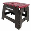 Captain Stag UW-1510 Step Stool, Chair, Foldable, Small, Red view 1