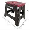 Captain Stag UW-1510 Step Stool, Chair, Foldable, Small, Red view 2