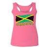 0052. Carribean Outfit Jamaica Jamaican National Country Flag Women's Tank Top Racerback (Pink Small) view 1