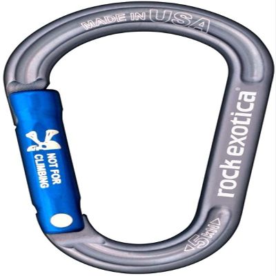 RockX Accessory Carabiner (Gray) - Lightweight 5kN Carabiner for Gear and Accessories Made in The USA
