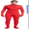 Full Bodysuit With Zipper Helper Unisex Adult Costume Without Hood Spandex Stretch Zentai Unitard Body Suit (X-Large, Red) view 1