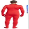 Full Bodysuit With Zipper Helper Unisex Adult Costume Without Hood Spandex Stretch Zentai Unitard Body Suit (X-Large, Red) view 2