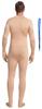 Full Bodysuit With Zipper Helper Unisex Adult Costume Without Hood Spandex Stretch Zentai Unitard Body Suit (Large, Nude) view 2