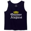 0049. It's is My Birthday Gift Queens are Born in August 20th 30th 40th 50th Men's Tank Top (Navy Blue, Medium) view 1