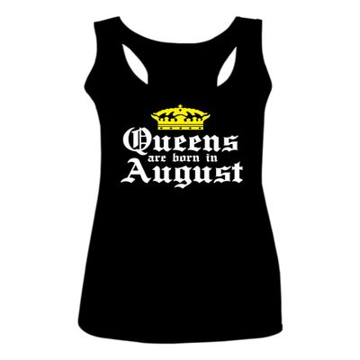 0049. It's is My Birthday Gift Queens are Born in August 20th 30th 40th 50th Women's Tank Top Racerback (Black, Small)