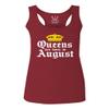0049. It's is My Birthday Gift Queens are Born in August 20th 30th 40th 50th Women's Tank Top Racerback (Maroon, Large)