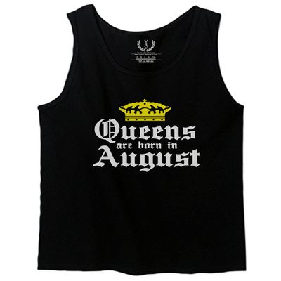 0049. It's is My Birthday Gift Queens are Born in August 20th 30th 40th 50th Men's Tank Top (Black, X-Large)