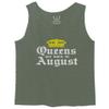 0049. It's is My Birthday Gift Queens are Born in August 20th 30th 40th 50th Men's Fitted Tank Top (Olive, Small) view 1