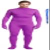 Full Bodysuit With Zipper Helper Unisex Adult Costume Without Hood Spandex Stretch Zentai Unitard Body Suit (Large, Purple) view 1