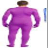 Full Bodysuit With Zipper Helper Unisex Adult Costume Without Hood Spandex Stretch Zentai Unitard Body Suit (Large, Purple) view 2