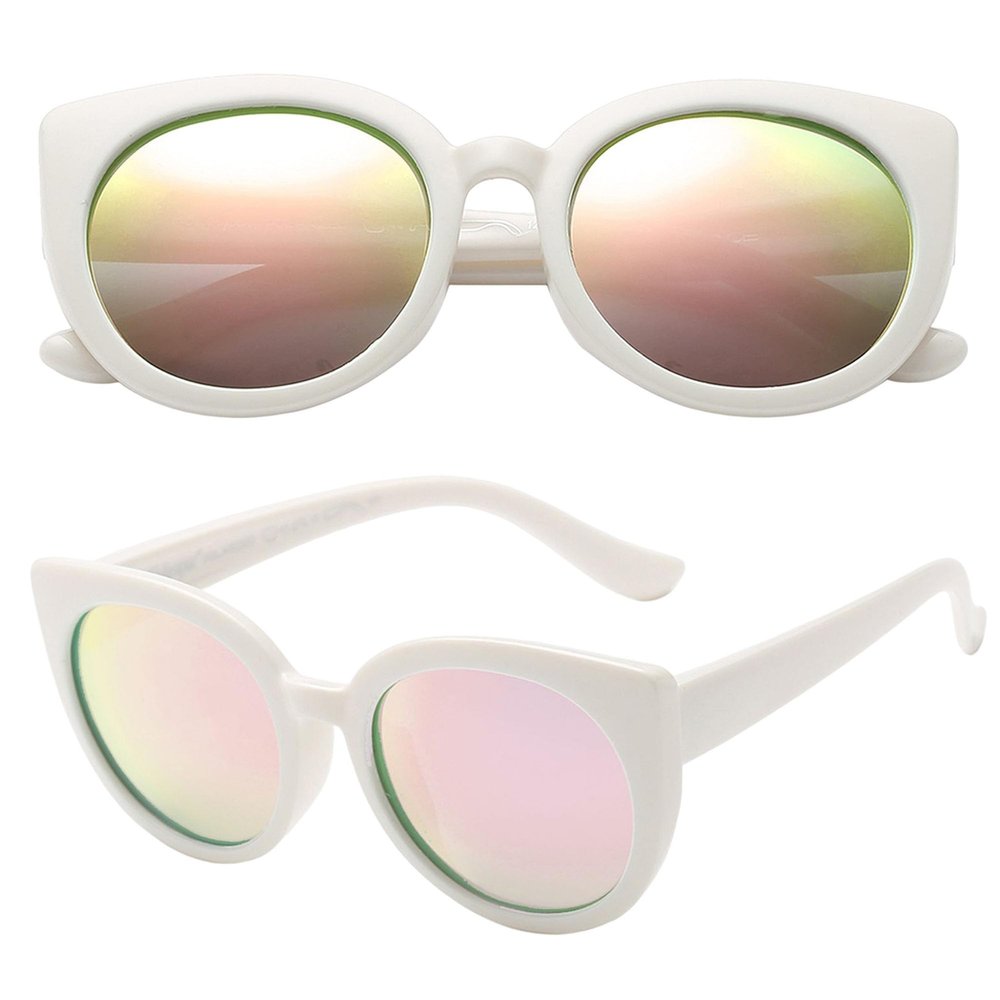 PolarSpex Toddler Sunglasses Polarized UV Protection Cat Eye Sunglasses with Unbreakable Frame for Girls Age 2-8