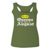 0049. It's is My Birthday Gift Queens are Born in August 20th 30th 40th 50th Women's Tank Top Racerback (Olive, Small)