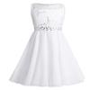Agoky Kids Girls Sequined Sleeveless Flower Girl Dress Wedding Bridesmaid Party Dresses Ivory 4 view 1