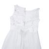 Agoky Kids Girls Sequined Sleeveless Flower Girl Dress Wedding Bridesmaid Party Dresses Ivory 4 view 4
