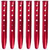 TRIWONDER Tent Stakes Pegs for Snow Sand Beach Canopy Heavy Duty Ground Anchor Stakes Tent Nail Aluminum U-Shaped Camping Hiking Backpacking 6Pcs (Red - U-Shaped - 12.2 Inches) view 1