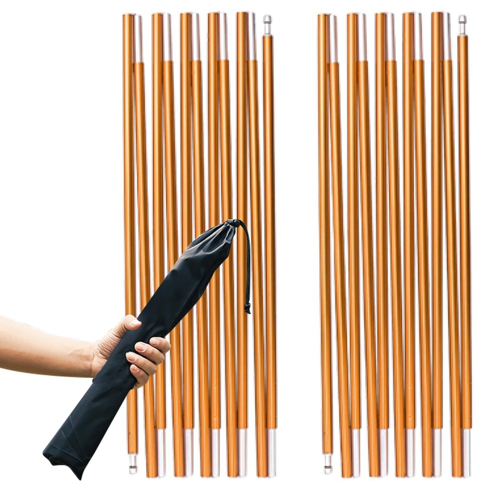 TRIWONDER Tent Poles Replacement Aluminum Camping Rod Accessories Pre-Assembled Tent Pole Repair Kit, 2 Pcs (11.8ft (360cm))