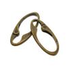Baoblaze 2 Pieces Antique Bronze Vintage Alloy Oval Push Gate Spring Carabiner Snap Hook Backpack Pocket Hanging Key Holder Car Key Chain Key Rings for Outdoor Hiking Camping view 1