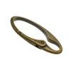 Baoblaze 2 Pieces Antique Bronze Vintage Alloy Oval Push Gate Spring Carabiner Snap Hook Backpack Pocket Hanging Key Holder Car Key Chain Key Rings for Outdoor Hiking Camping view 3