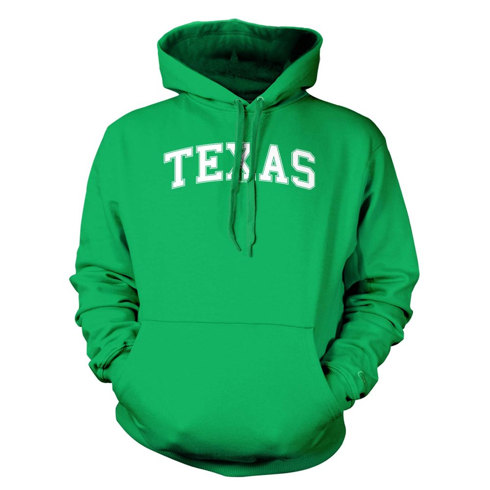 Haase Unlimited Texas - State School University Sports Unisex Hoodie Sweatshirt (Kelly, X-Large)