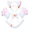 Beelittle Cat Cosplay Costume Kitten Ears Tail Collar Paws Cat Cosplay Collection 5 Pack (White) view 1