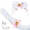 Beelittle Cat Cosplay Costume Kitten Ears Tail Collar Paws Cat Cosplay Collection 5 Pack (White) view 4