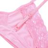 dPois Mens Soft Smooth Sissy Lingerie Lace Wire-Free No Padded Triangle Unlined Bralette Push Up Crossdress Top Bra Pink Large(Bust: 35.0-43.0"/88-110cm) view 4