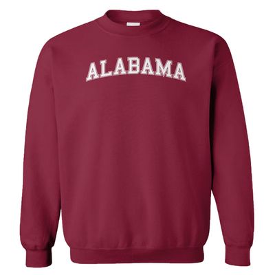 Alabama - Sports State City School Unisex Crewneck Sweatshirt (Red, X-Large)