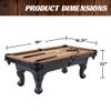Barrington Billiards 7.5 Foot Belmont Drop Pocket Claw Leg Billiard Large Pool Table with Billiard Balls Set & 2 Cue Sticks, Triangle, Chalks & Brush view 2