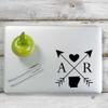 Yoonek Graphics Arkansas Love Cross Arrow State AR Decal Sticker for Car Window, Laptop and More. # 1068 (6" x 6", Black) view 1
