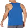 Amazon Essentials Men's Quick Dry Tech Stretch Active Sleeveless Tank Top Workout Shirt, Blue, Large view 2