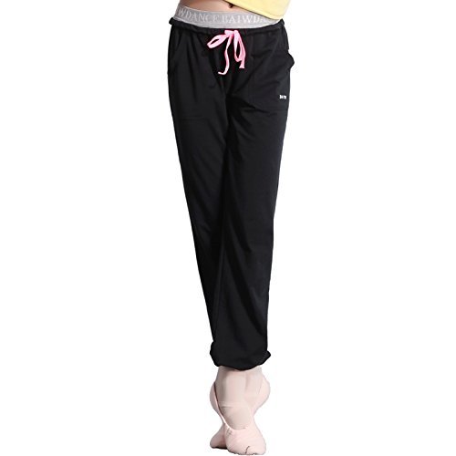 115126002 Dance Pants Long Capri Dance Pants Jazz Pants (S 160, Black)