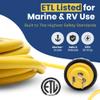 Amp Up 125v 30 Amp Shore Power Cord, 25ft Heavy Duty Marine, Boat, and RV NEMA L5-30 Power Cord with Twist Lock, Watertight Molded Ends, and UL Listed from a US Based Company view 2