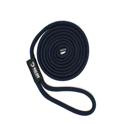 Double Braid Nylon Dock Line - Navy, 5/8" x 50'