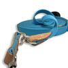 35' Flat Cotton Web Lunge Line with Bolt Snap & Rubber Stop - by Southwestern Equine (35', Turquoise) view 3
