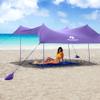 Red Suricata Family Beach Tent & Canopy, UPF50 Sun Shade, 4 Aluminum Poles, Sand Shovel, Medium Portable Sun Shelter (Medium, Purple) view 1