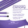 Red Suricata Family Beach Tent & Canopy, UPF50 Sun Shade, 4 Aluminum Poles, Sand Shovel, Medium Portable Sun Shelter (Medium, Purple) view 4