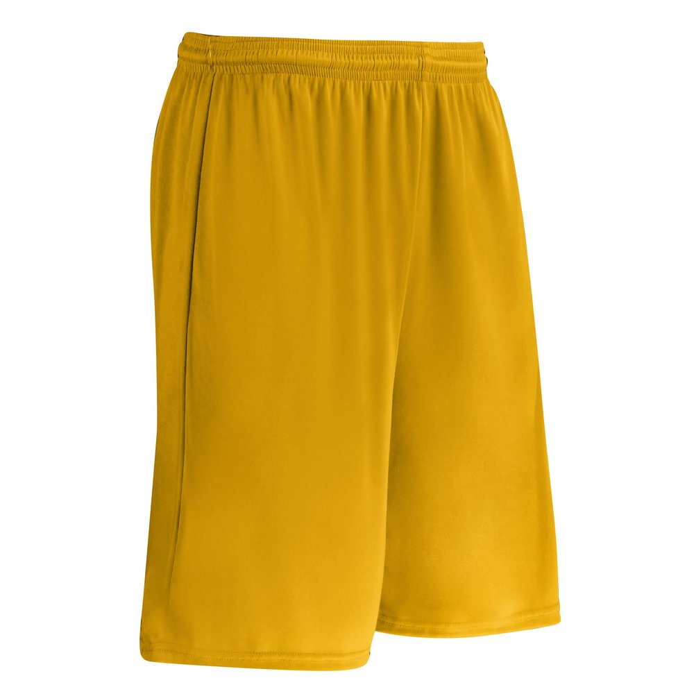 CHAMPRO Women's Standard Clutch Basketball Shorts, Gold, 2X-Large