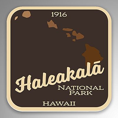 JMM Industries Haleakala National Park Vinyl Decal Sticker Car Window Bumper 2-Pack 4-Inches by 4-Inches Premium Quality UV Protective Laminate NPS089