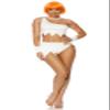 Forplay Women's A Bedrock Babe Sexy Cartoon Character Costume Adult Costume, white, S/M view 3