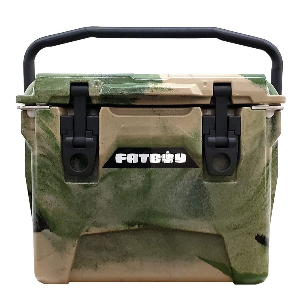 Fatboy 10QT Rotomolded Cooler Chest Ice Box Hard Lunch Box (Army Camo)