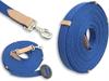 35' Flat Cotton Web Lunge Line with Bolt Snap & Rubber Stop - by Southwestern Equine (35', Sapphire) view 2