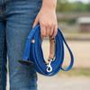 35' Flat Cotton Web Lunge Line with Bolt Snap & Rubber Stop - by Southwestern Equine (35', Sapphire) view 3